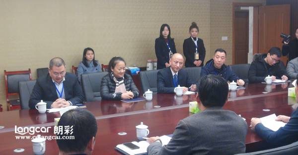 长寿区领导莅临重庆朗彩木门参观指导！交流会议2